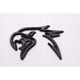 SPEED ZONE Gloss Black HELLHAWK Fits Jeep TrackHawk Grand Cherokee Emblem Badge