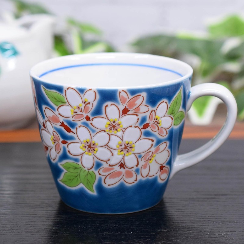 和座の蔵 おしゃれ コーヒーマグ 九谷焼 マグカップ 桜 陶器 高級 ブランド 食器