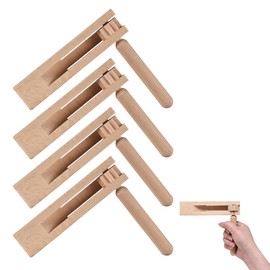 HILAZA 4 Pack Matracas Mexicanas Noise Makers, Handheld Wooden Mexican Party Ratchet Noisemakers for Soccer Sporting Events, Fiesta, Graduation, Religious Festivals and Cinco de Mayo Celebrations
