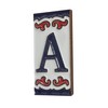 Daniella-M3 Spanish Hand-painted Ceramic Blue Number Tiles With Blue And