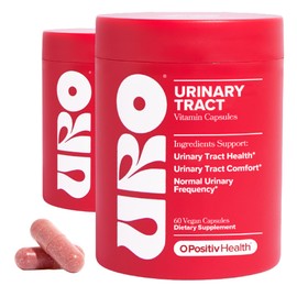 O Positiv O Positiv URO Urinary Tract Health Supplement for Women, 60 Count (Pack of 2) - Urinary Support Vitamins with Pacran Complete Cranberry Extract, D-Mannose, & Vitamin C - Vegan & Gluten-Free