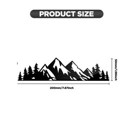 Flaconi Car Stickers,Car Decals,Car Stickers and Decals,Sticker for Car,Automotive Exterior Accessories,Car Decals Stickers for Outside of Car,Snow Mountain Tree Stickers for Car,Truck(Black)