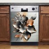 Stainless Steel Dishwasher Magnet Cover, 23' x 26' Brushed Silver