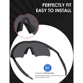 BLAZERBUCK Replacement Sock Kits Earsocks & Nosepieces for Oakley M Frame Series Sunglass - Black