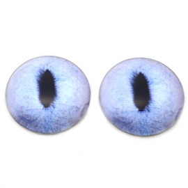 Pale Blue Realistic Cat Animal Glass Eyes - Pick Your Size - Jewelry Making Supply Art Doll Parts Faux Taxidermy Sculpture Eyeball Flatback (60mm Single)