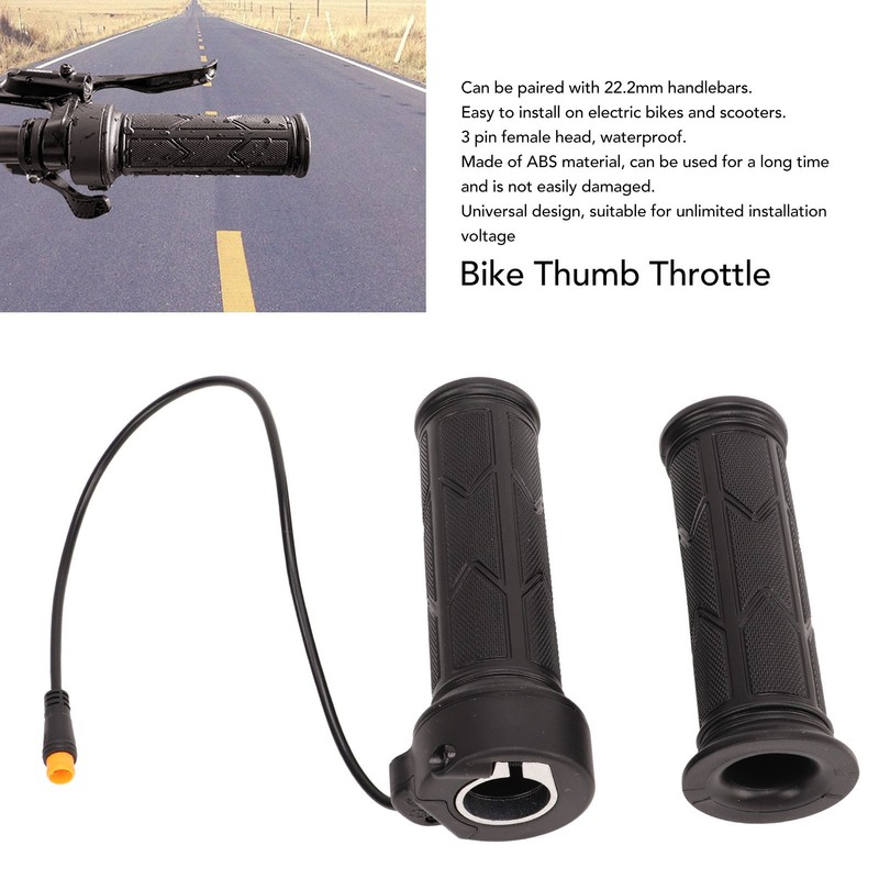 1 Pair Bike Thumb Throttle Accelerator Handle Controller Assembly Waterproof