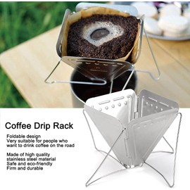 HOUSON Coffee Filter Camping, Reusable Portable Folding Coffee Filter Coffee Filter Holder for Outdoor, Camping, Travel, Hiking, Backpacking, Picnic