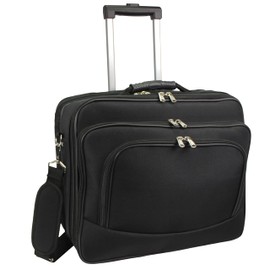 World Traveler Rolling 17-Inch Laptop Briefcase Computer Case, Black, One Size
