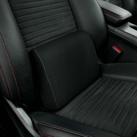 Bonform 5860-30BK Support Cushion, Moderate Waist Cover, S, Size: 11.4 x 7.9 x 2.4 inches (290 x 200 x 60 mm), Color: Black