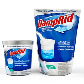 Damp Rid Refillable Moisture Absorber, Pure Linen 11 oz., Moisture Absorbers, 10% More Absorbing Power*, Cleaner Air & Includes a Damp Rid Pure Linen Refill Bag 44oz. ILIOS Packaging.