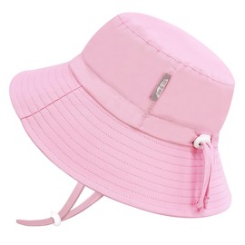 Jan & Jul Girls' Quick Dry Bucket Hat for Swimming, Water Resistant Beach Hat for Babies (S: 0-6 Months, Pink Sorbet)