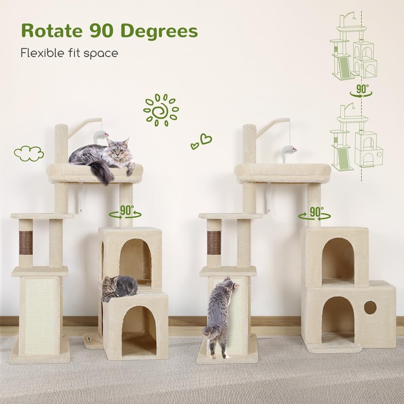 Globlazer F50 Cat Tower for Adult Indoor Cats, 50-inch Heavy