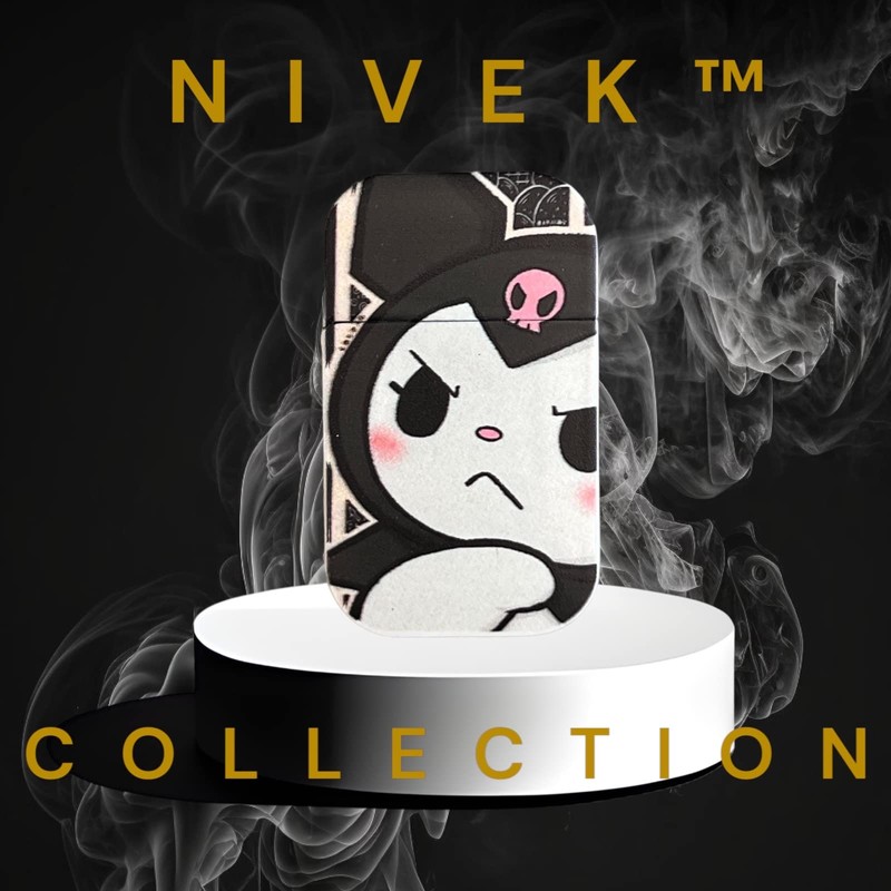 NIVEK Kulomi Lighter Kitty KT Torch Lighter Pink Flame Pocket