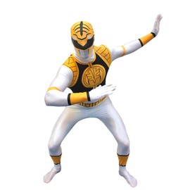 Morphsuits Men's Power Rangers Morphsuit, White, Medium