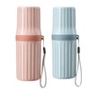 2pcs Travel Toothbrush Cup, Toothbrush Holder Toothpaste Storage Box Multifunctional