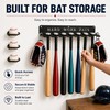 BIHOMIFI Baseball Bat Wall Mount Rack & Baseball Ring Set,