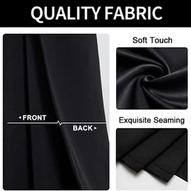 Madamera Clothing Store Fitting Room, Changing Room Used in Mall and Office, U-Dressing Room for Privacy Protection and Room Divider, Including Shading Curtain, Hanging Rod and Hook Up (Black)