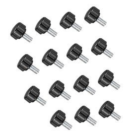 MACHSWON Knurled Clamping Knobs Grip Thumb Screw on Type for Saw, Drill Press, Lathe and Routing jigs Male Thread Knurled Clamping Knobs M4 x 10mm 15pcs