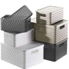 Rotho Country Rattan Effect Storage Box, 6 Litres, Plastic (Polypropylene),
