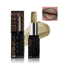 Glitter Metallic Shimmer Lipstick Long Lasting,High Shine Glitter Diamond Creamy Lipstick,Nude Brown Metallic Matte Non-Stick Lip Gloss,Full Coverage Lip Color Tinted Lipgloss Makeup Gift for Women-06