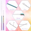 2 Stück Bunte Microring Haarverlängerung Set, Nadel Einfädler mit Nano