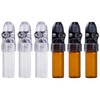 Petrip Portable Glass Ieak-proof Decorative Bottle (Black White) (6 Pack)