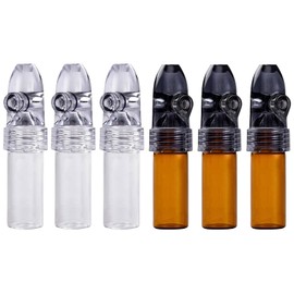 Petrip Portable Glass Ieak-proof Decorative Bottle (Black White) (6 Pack)
