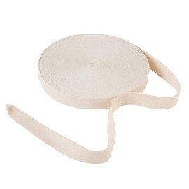 Craftdady 54.68 Yards Cotton Twill Tape Ribbons 1" Wide Natural Webbing Tape Bias Binding Herringbone Tape for DIY Crafts Gift Wrapping Home Decor, Linen