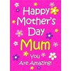 Mothers Day Card (Mum, Cerise)
