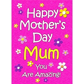 Mothers Day Card (Mum, Cerise)