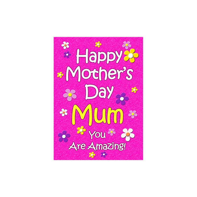 Mothers Day Card (Mum, Cerise)