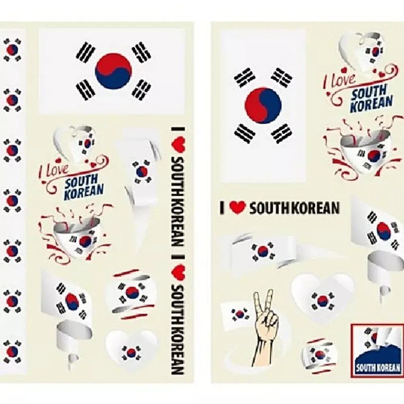 Search Life 태극기스티커 태극기판박이 청결공감 응원스티커 월드컵 10장세트 월드컵스티커 서치생활