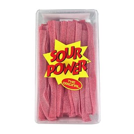 Sour Power Premium Candy Belts, Strawberry, 2.5 lb