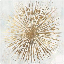 Fine Art Canvas Golden Star Canvas Wall Decor by Artist Tom Reeves for Living Room, Bedroom, Bathroom, Kitchen, Office, Bar, Dining & Guest Room - Ready to Hang - 37 in x 37 in