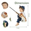 Lily's Home 10-Inch Fishing Boy and Dog Statue - Resin