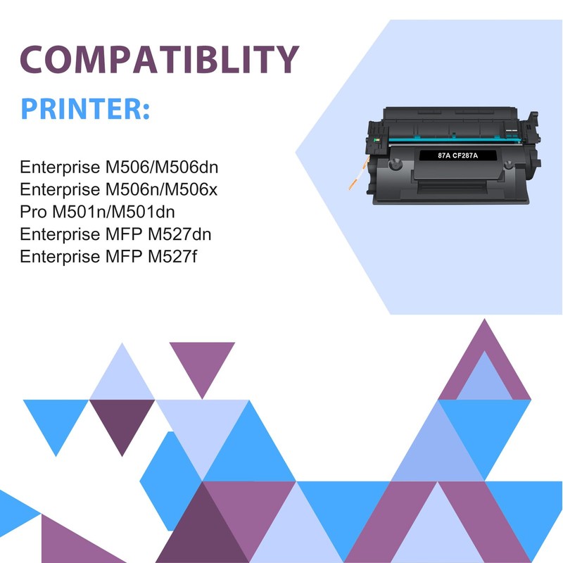CF287A 87A Black Toner Cartridge CF287X 87X for HP Printer