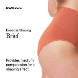 SPANX SPANXshape Everyday Shaping Brief - Core Control Shapewear Underwear - Invisible Under Clothes - Seamless Design - Sedona - X-Large