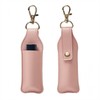 PU Leather Lip Balm Case Keyring & Lipstick Box Cover One Size/Pink 30ea