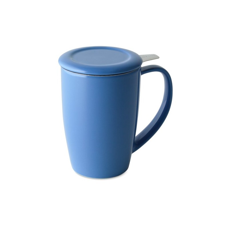 FORLIFE Curve Tall Tea Mug with Infuser and Lid, 15-Ounce,