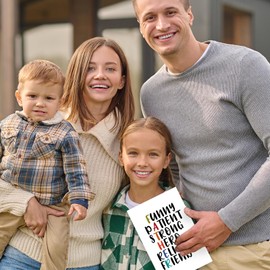 Bestmelo Funny Fathers Day Card for Dad Him Husband,Unique Father's Day Gifts from Daughter Son Wife Family,Happy Birthday Card for Dad Father