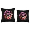 Yinyang Koi Fish and Sakura Tree Design Throw Pillow