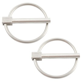 Adyoney 2 Pcs 3/16" x 1-1/4" Heavy Duty Lynch Pin, 304 Stainless Steel Linch Pin with Ring, Fit for Bike Farm Tractors Trailers Trucks