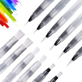 UPINS 18 Piece Watercolour Brush Pen Set Watercolour Pencils for Painting Pens