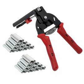 MOGOULUA Hog Ring Pliers Set Pet Cage Pliers with 1200 Pieces Fence Pliers Rings Clip Automatic Fence Pliers for Mattresses Car Cushions Sofas Fences Pet Cages Installation Equipment Tool (Red)