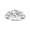 Moissanite Engagement Rings for Women, D Color VVS1 3.4cttw round