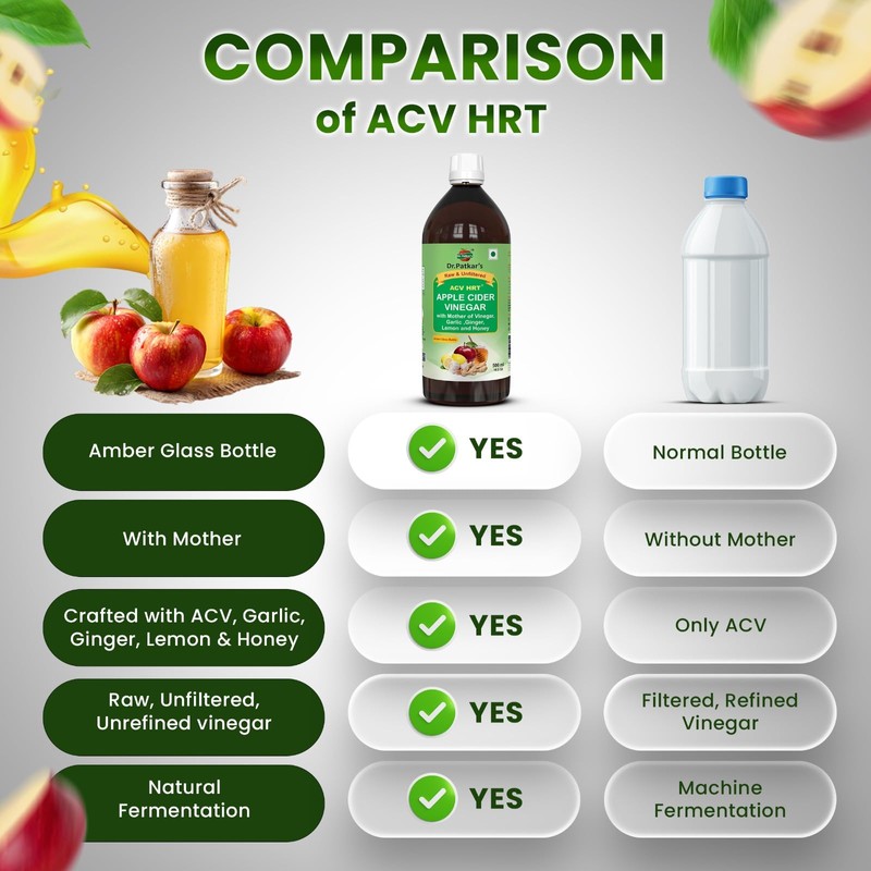 Dr. Patkar's Apple Cider Vinegar Garlic,Ginger,Lemon And Honey (Pack Of