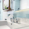 Luxury Brass Modern Widespread Waterfall Bathroom Sink Faucets with Copper