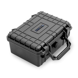 Casematix 9 inch Waterproof Case fits Mobile Projectors, Podcasting Mics, Ultra Compact Mixers, Recorders and More Small Electronics & Accessories up to 6.5" x 4.25" x 3.0" in Customizable Foam Case