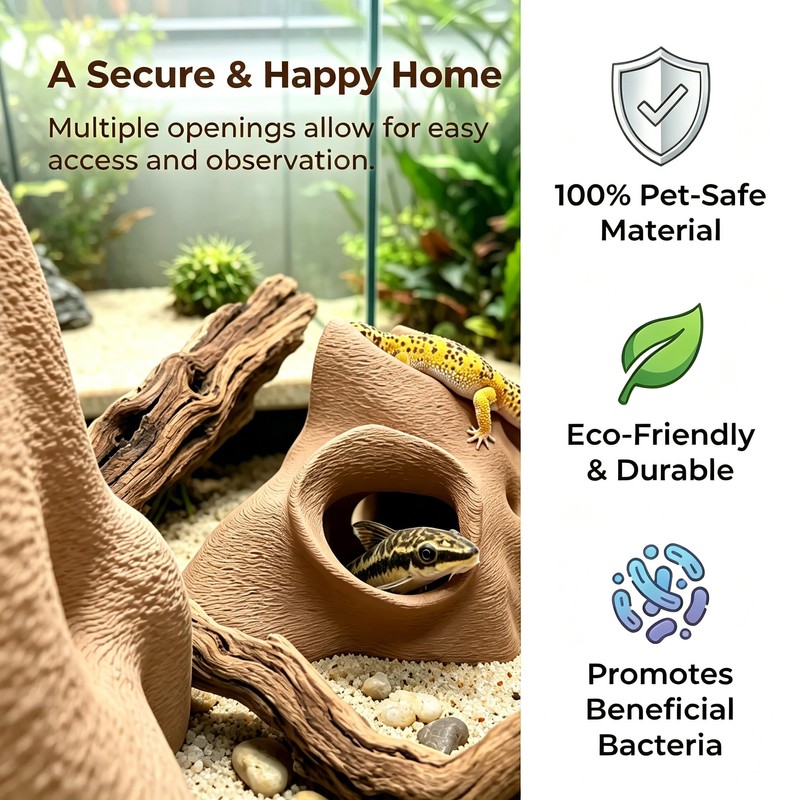 Aquarium & Terrarium Corner Cave Faux Mangrove Root Hideout for