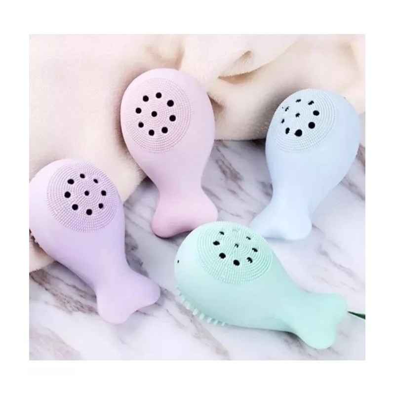 Cepillo Exfoliante Facial De Silicon Puntos Negros Colores